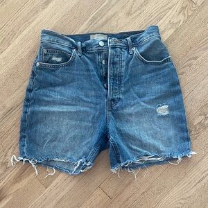 Distressed Denim Shorts